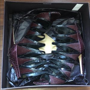 Brian Atwood burgundy heels